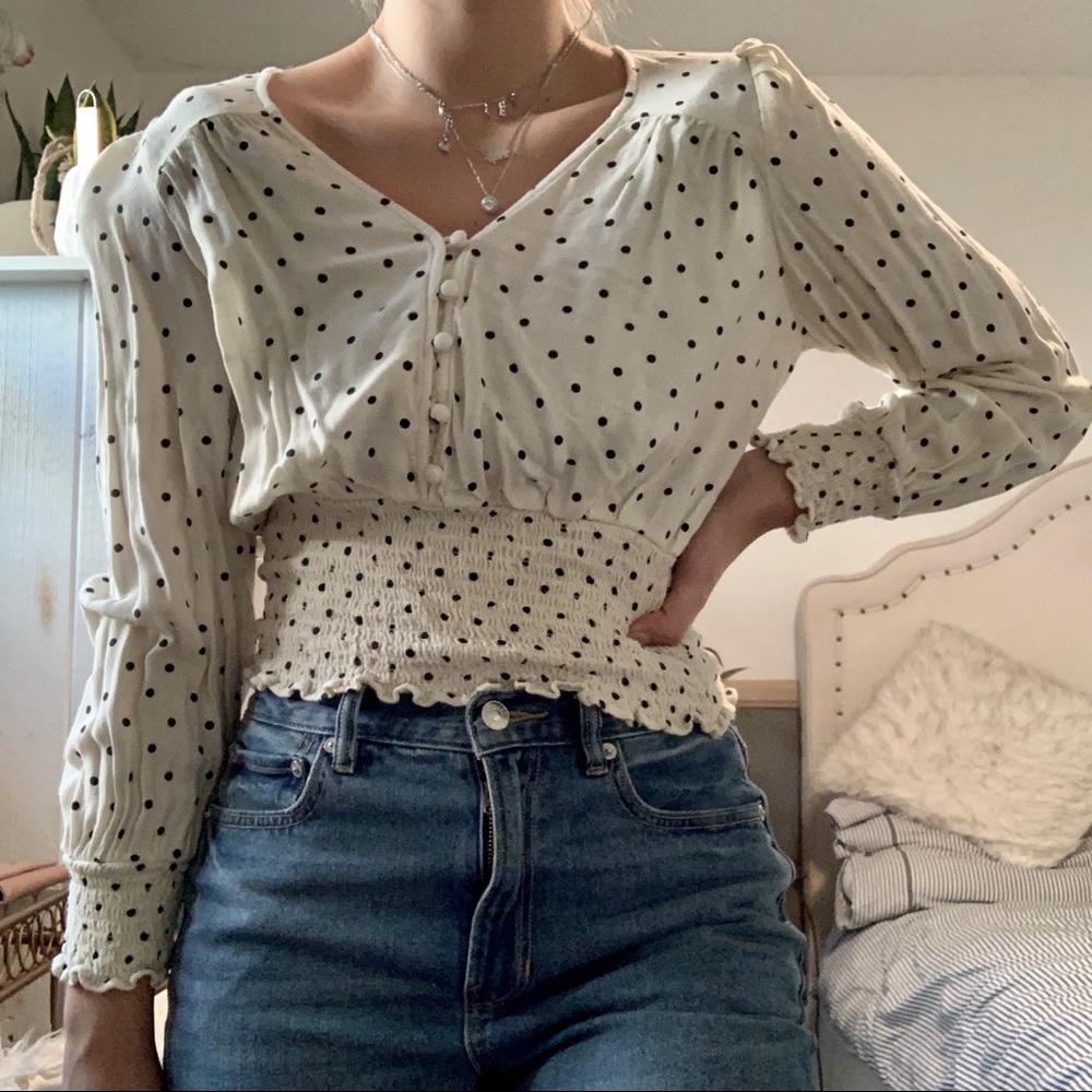 American Eagle Polkadot Blouse